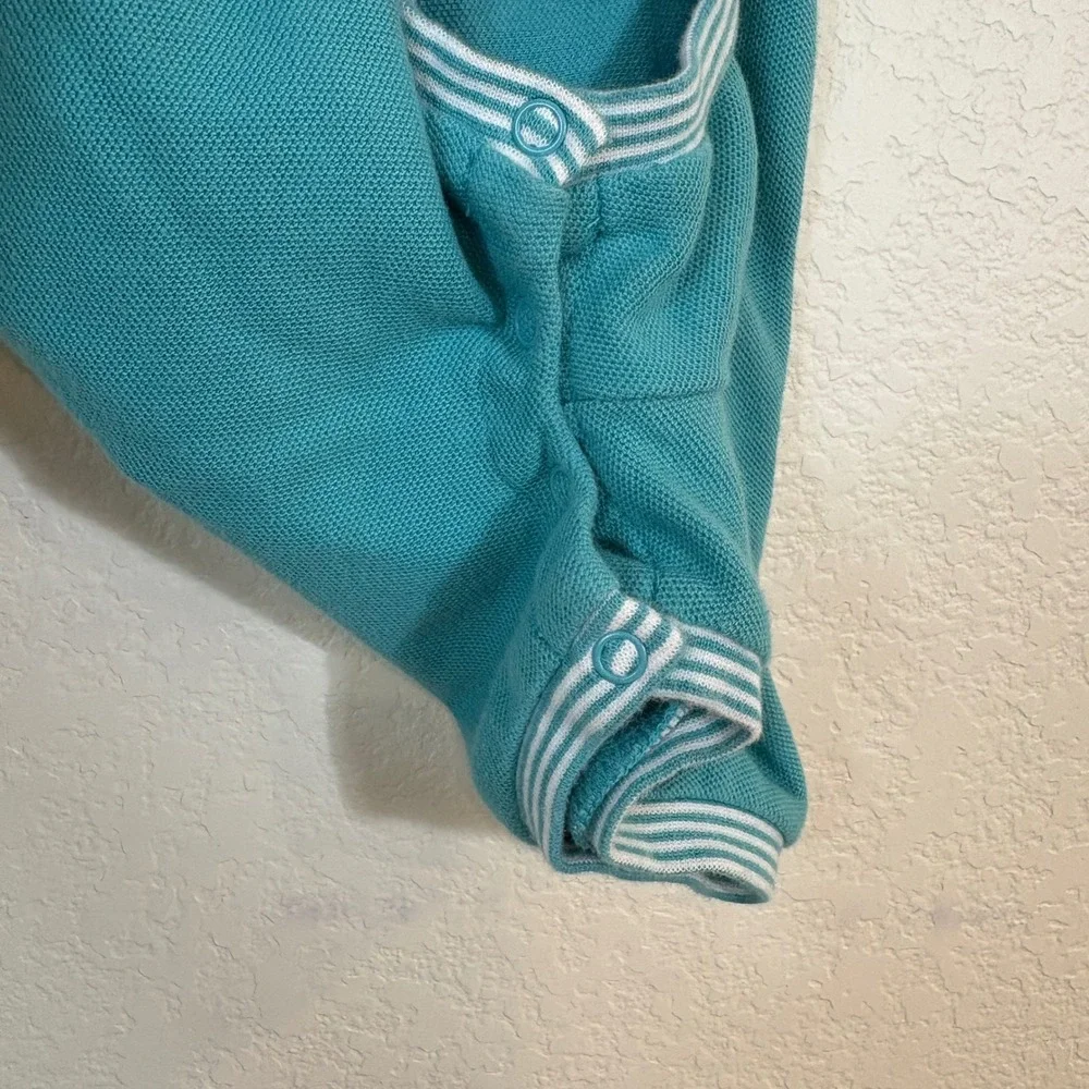 Gymboree Romper Baby 6-12 Months Teal Vintage 1998 Giraffe Pique Preppy
